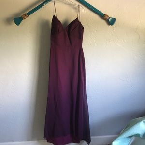 Hailey Paige Burgandy Evening Dress